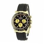 Budget-friendly AAA Rolex Daytona 116518 Black Gold Watch - Image 3