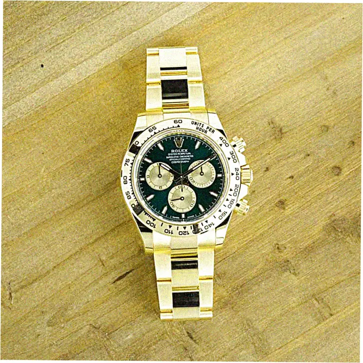 Steal Super Clone Mens Rolex Daytona 126508 Gold Green Dial