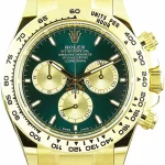 Steal Super Clone Mens Rolex Daytona 126508 Gold Green Dial