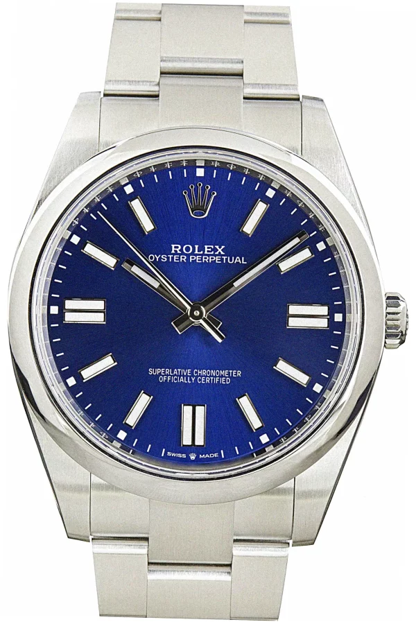 Cheap Supreme Rolex Oyster Perpetual 41 124300 Blue Sunray Dial