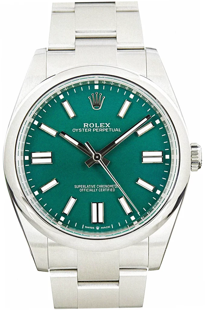 Buy High Quality Rolex Oyster Perpetual 41 124300 Green Dial