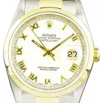 Clearance 1:1 Rolex 36mm Datejust 16203 Two-Tone Watch