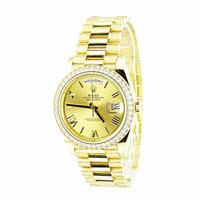 Affordable AAA Rolex Day-Date 40 228348 Yellow Gold Diamond - Image 3