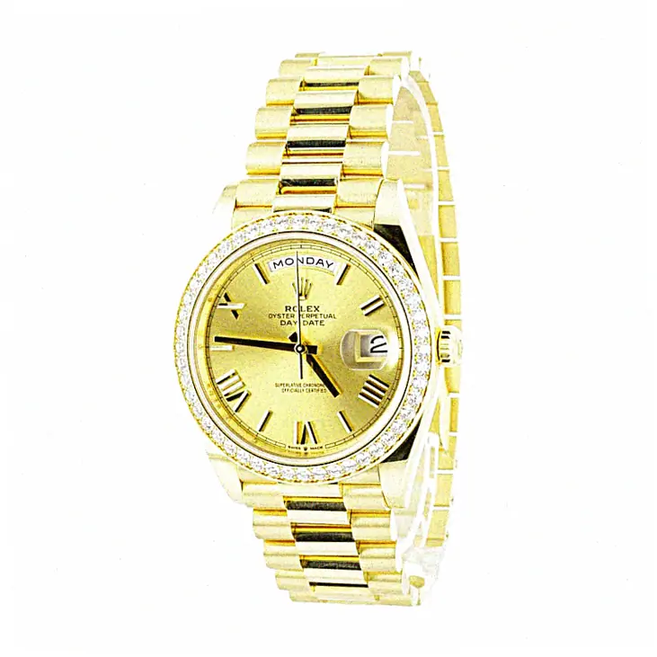 Affordable AAA Rolex Day-Date 40 228348 Yellow Gold Diamond