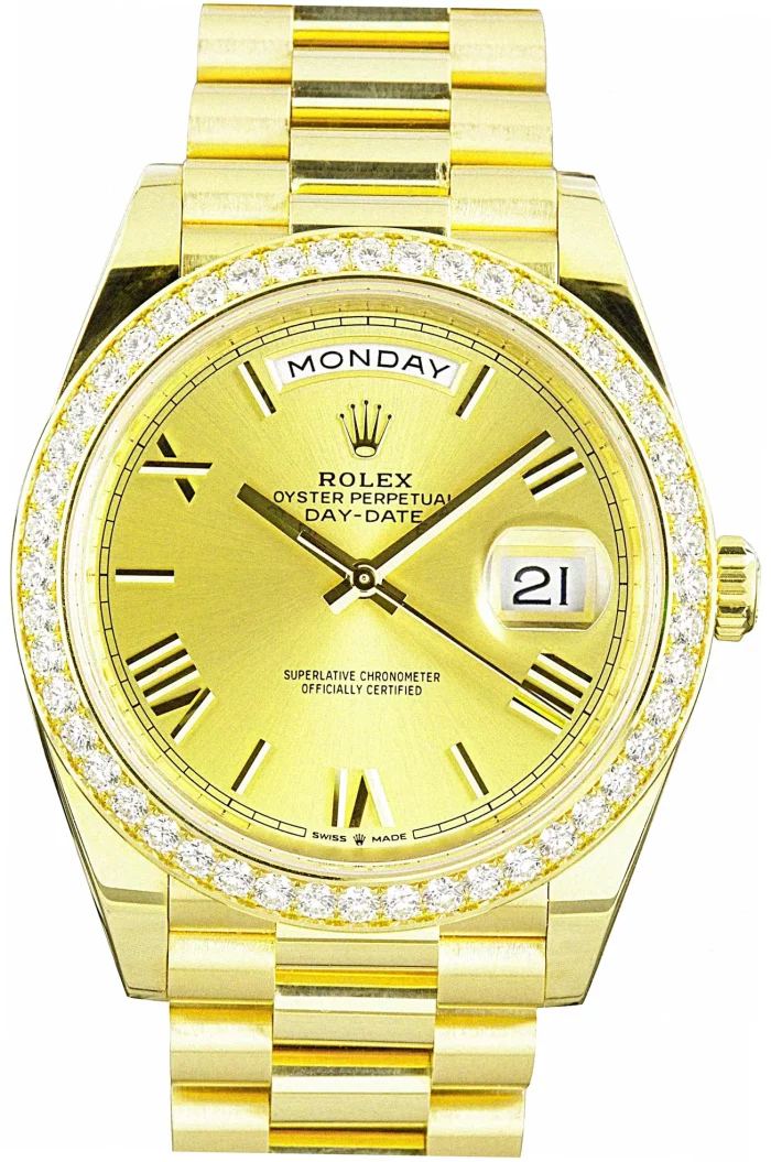 Affordable AAA Rolex Day-Date 40 228348 Yellow Gold Diamond - Image 2