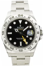 Discounted Swiss Rolex Explorer II 16570 Black Dial