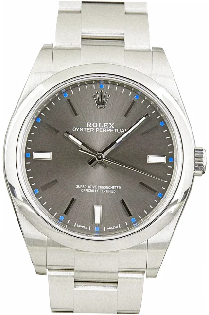 Get Rolex Oyster Perpetual 39 Clone with Rhodium Dial