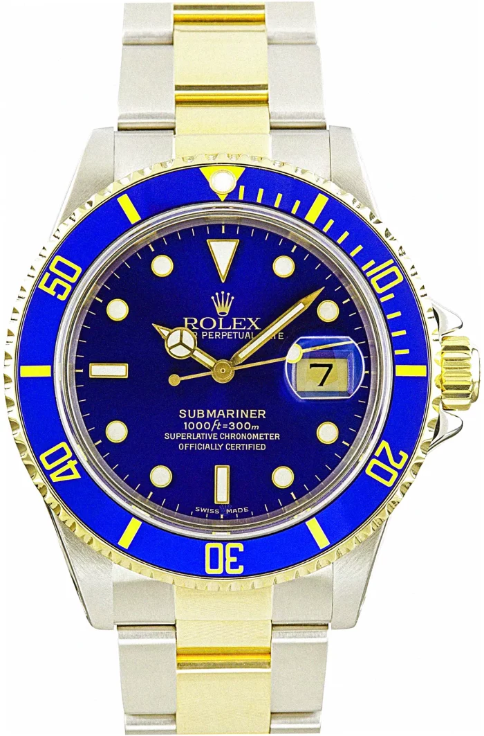 Budget-friendly AAA Rolex Submariner 16803 Blue Dial 1987 - Image 2