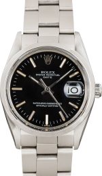 Clean Factory Super Clone Rolex Date 15000 Black Dial 34mm