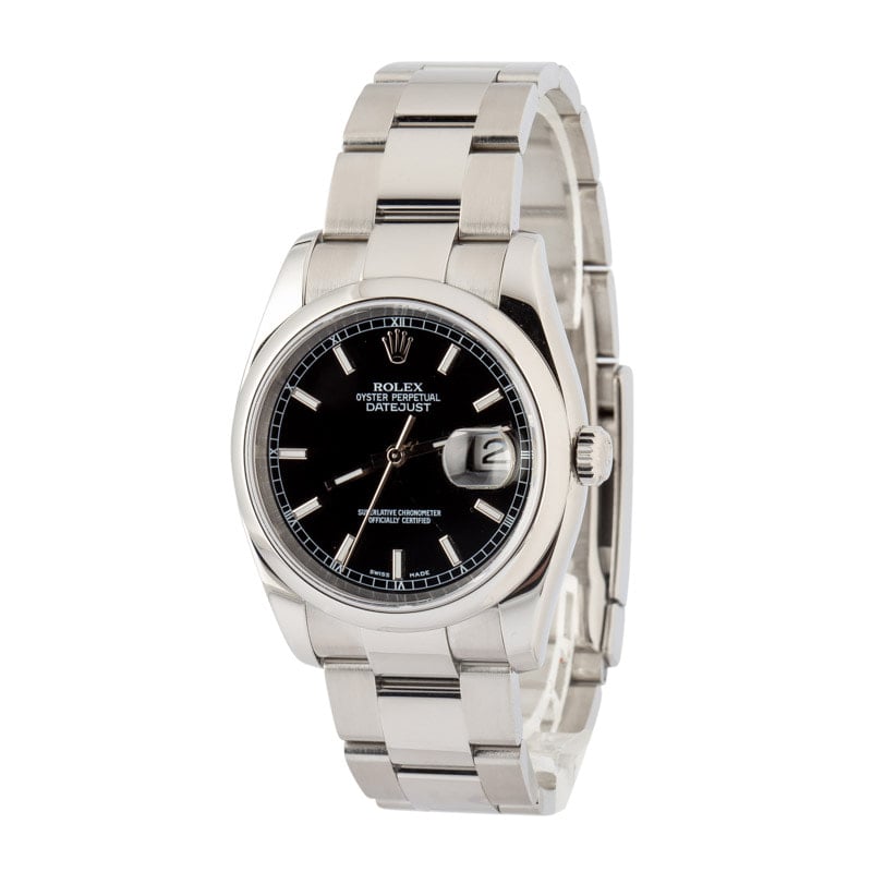 Clean Factory Super Clone Rolex Datejust 116200 Black Dial