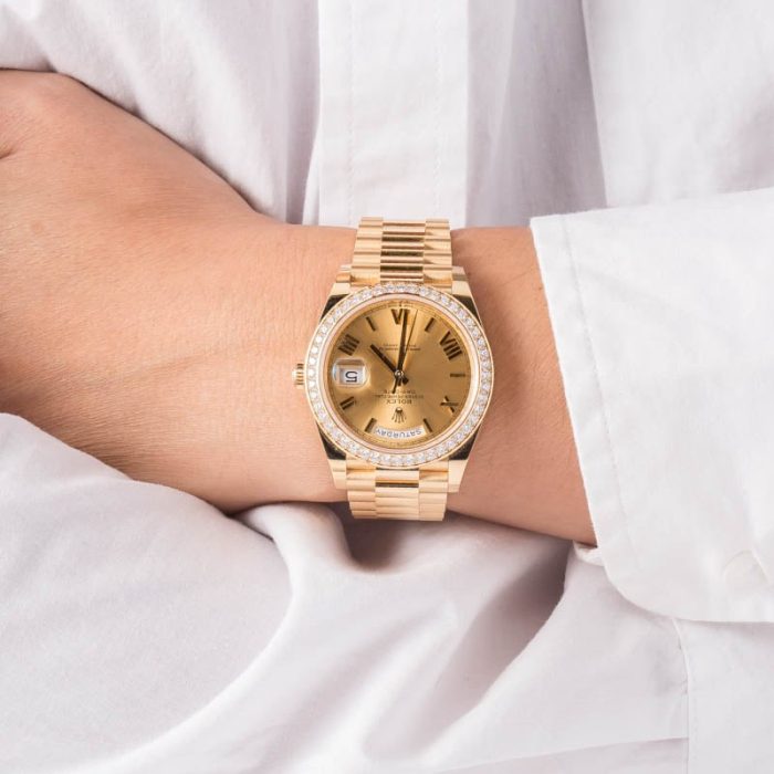 Super Clone Rolex Day-Date 40 228348 Diamond Bezel AAA - Image 5
