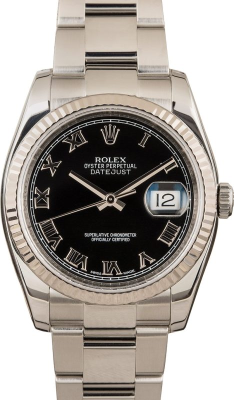 Clean Factory Super Clone Rolex Datejust 116234 Black Roman Dial