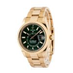 Super Clone Rolex Sky-Dweller 336938 Green Dial Yellow Gold - Image 3