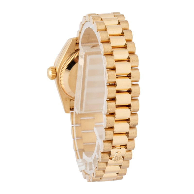 Super Clone Rolex Lady Datejust 26mm Champagne Diamond Dial