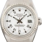 Clean Factory Super Clone Rolex Date 6917 White Roman Dial