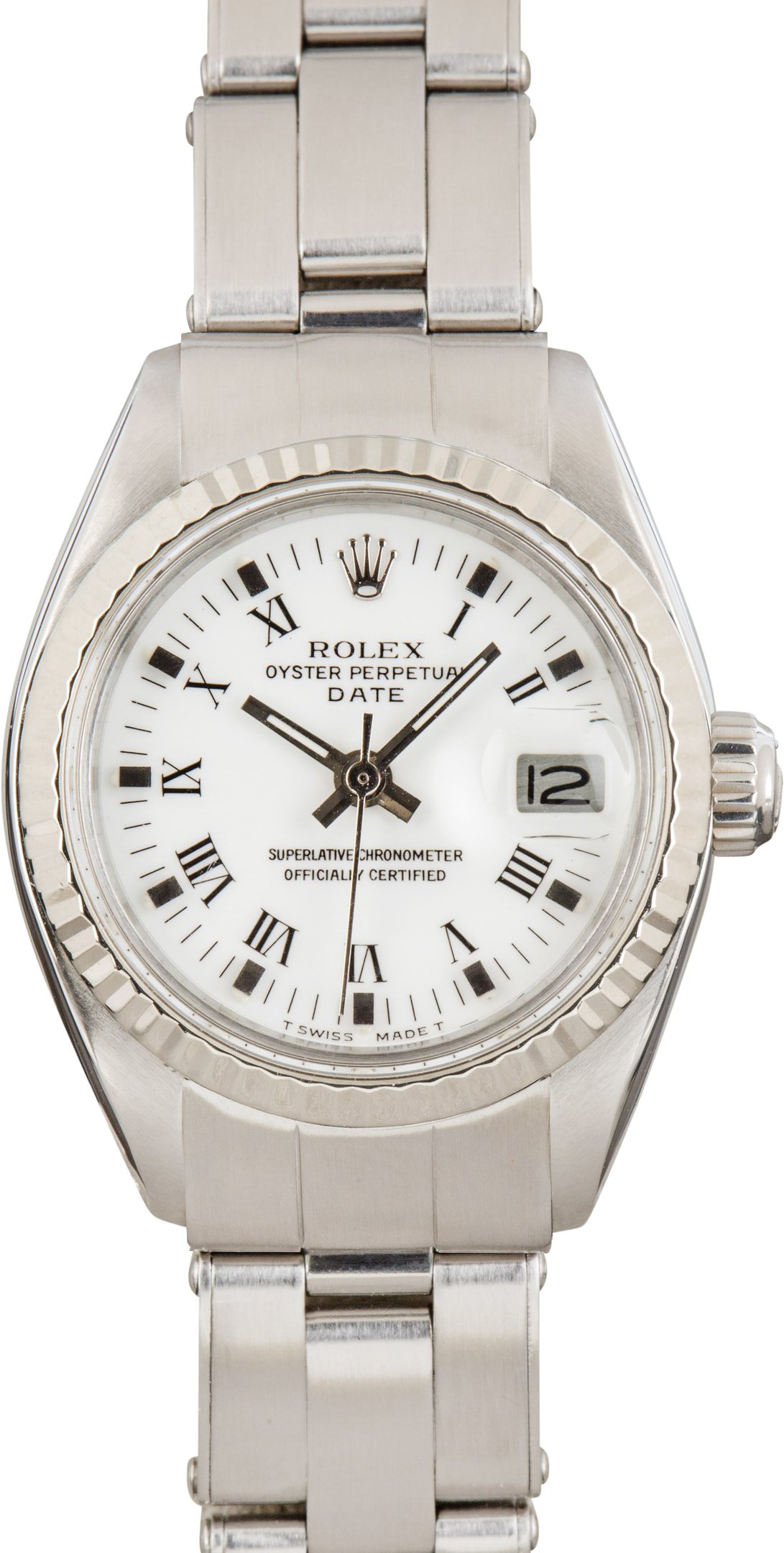 zUsed-Ladies-Rolex-Date-6917-SKU182647 Clean Factory Super Clone Rolex Date 6917 White Roman Dial - Image 1