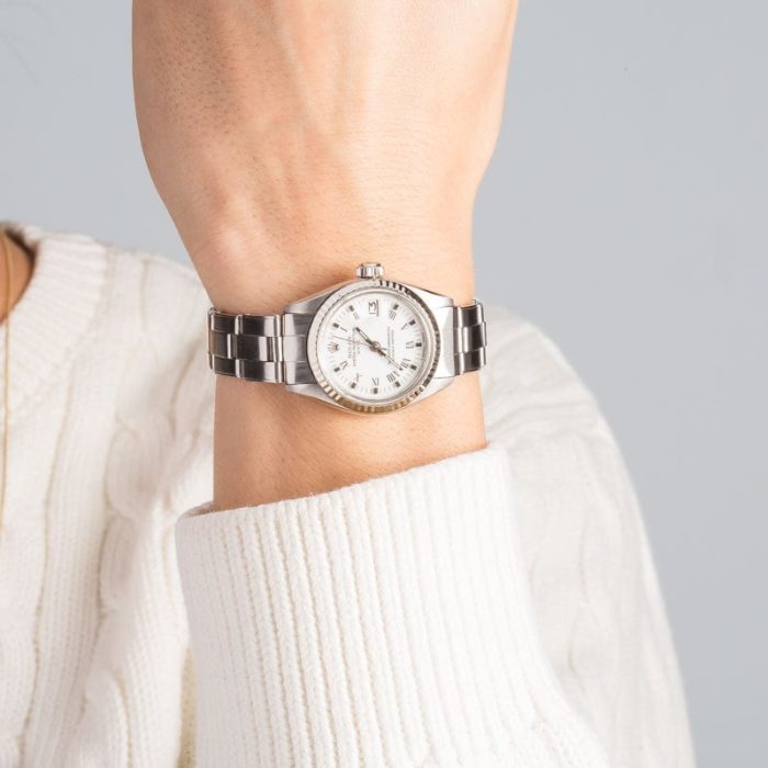 Clean Factory Super Clone Rolex Date 6917 White Roman Dial - Image 5