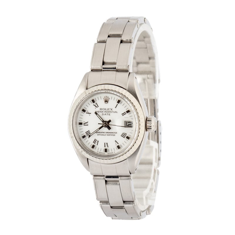 Clean Factory Super Clone Rolex Date 6917 White Roman Dial
