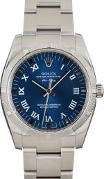 Clean Factory Super Clone Rolex Air-King 114200 Blue Roman Dial