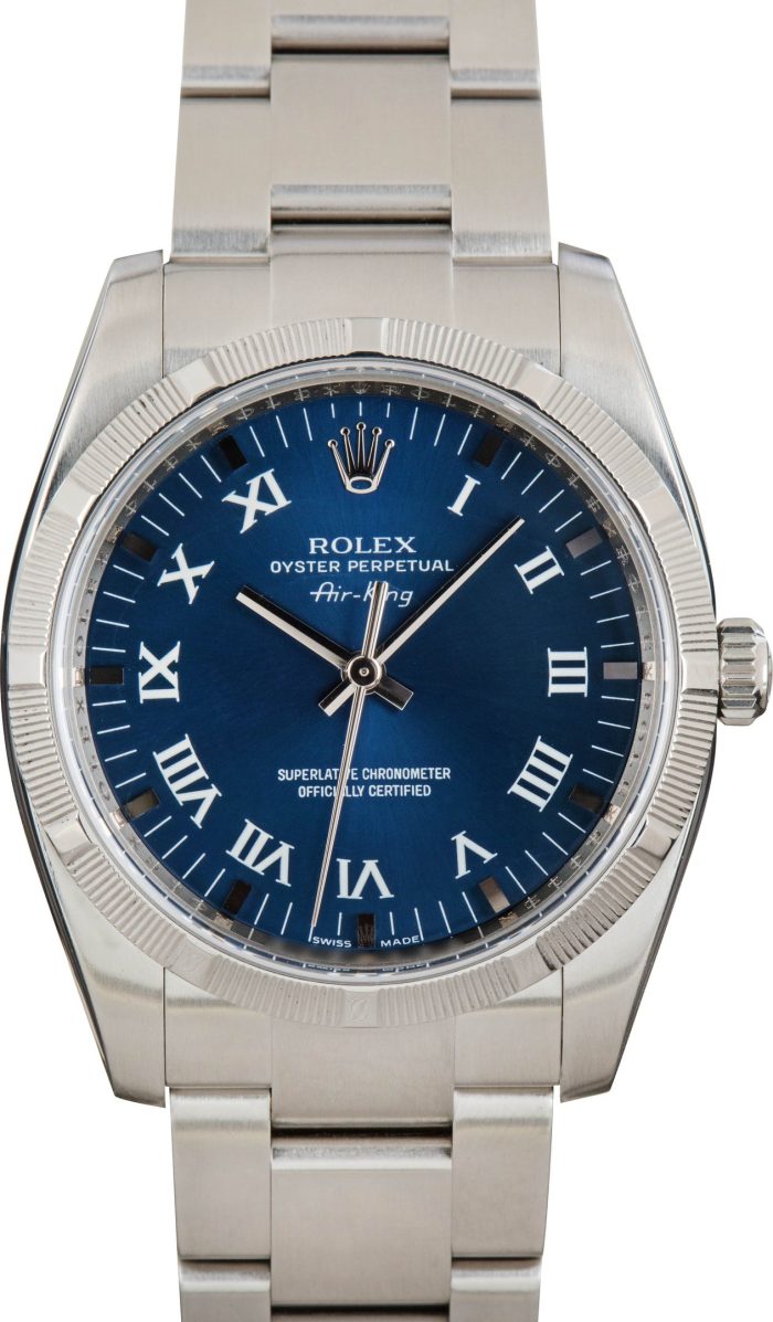 Clean Factory Super Clone Rolex Air-King 114200 Blue Roman Dial - Image 2