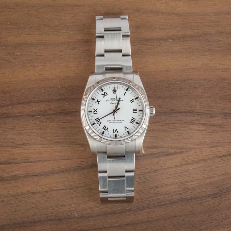 Clean Factory Super Clone Rolex Air-King 114210 White Dial 34mm