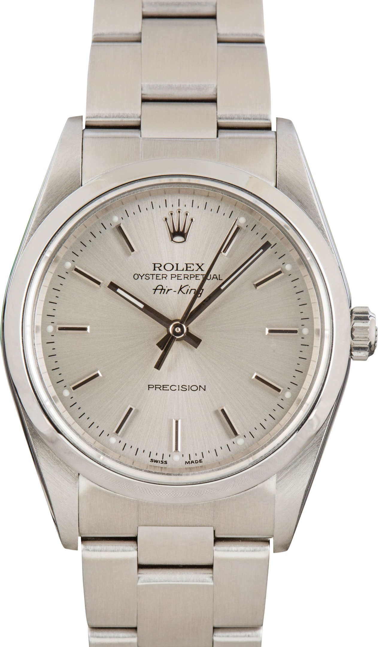 zUsed-Rolex-Air-King-14000M-SKU183038 Clean Factory Super Clone Rolex Air-King 14000M Silver Dial 34mm - Image 1
