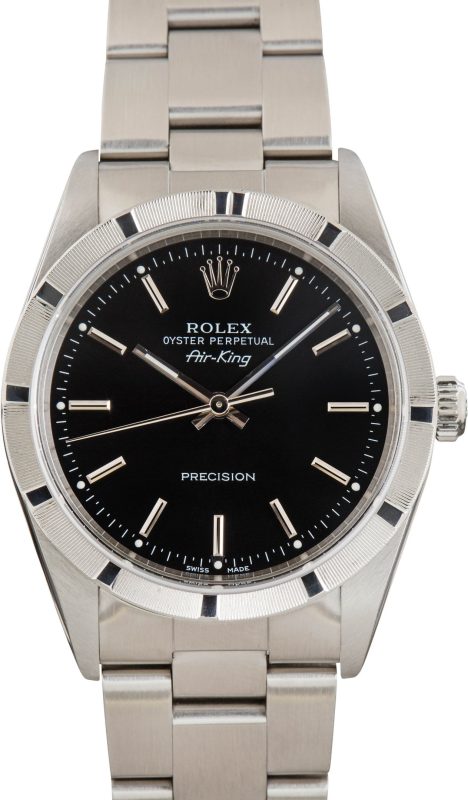 Super Clone Rolex Air-King 14010 Black Dial 34mm Stainless Steel