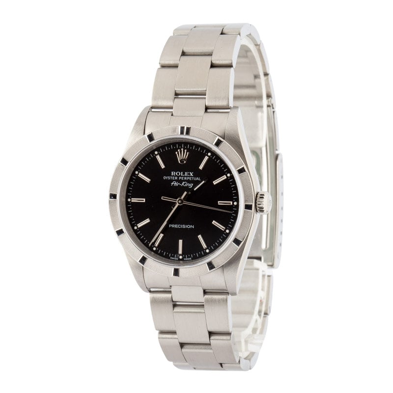 Super Clone Rolex Air-King 14010 Black Dial 34mm Stainless Steel