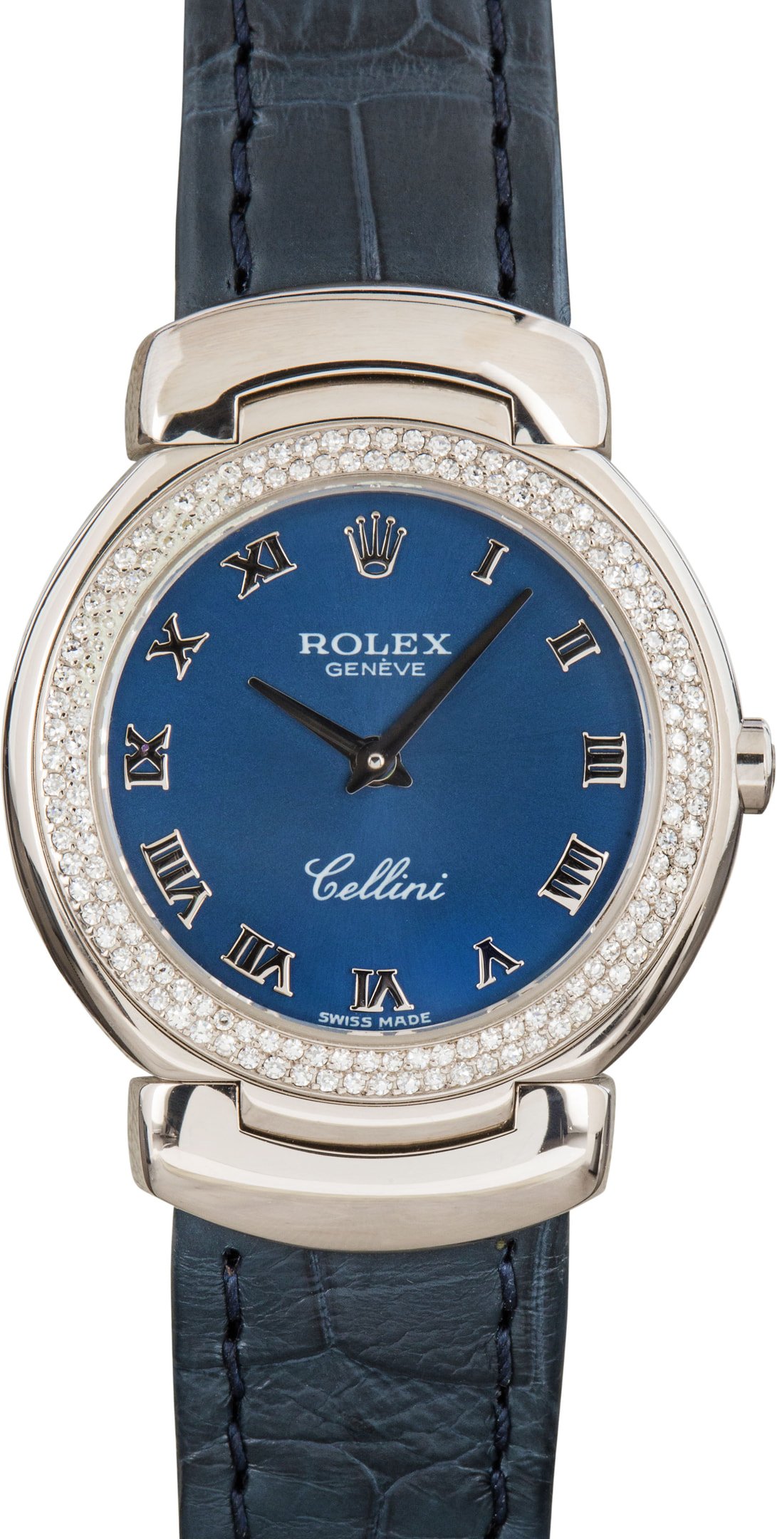 zUsed-Rolex-Cellini-6671-Blue-SKU171233 Clean Factory Super Clone Ladies Rolex Cellini 6671 White Gold - Image 1
