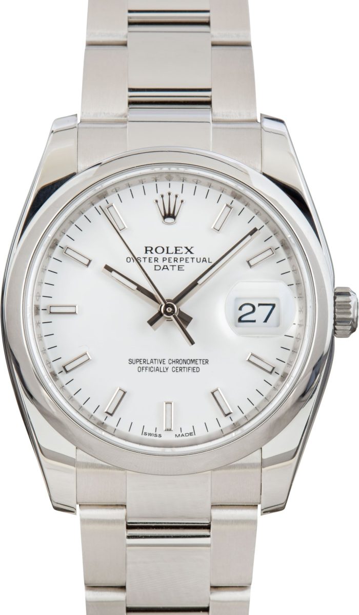 Clean Factory Super Clone Rolex Date 115200 White Dial 34mm - Image 2