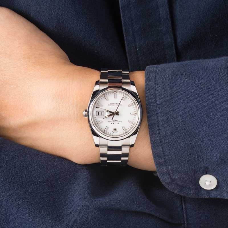 Clean Factory Super Clone Rolex Date 115200 White Dial 34mm