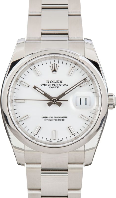 Clean Factory Super Clone Rolex Date 115200 White Dial 34mm