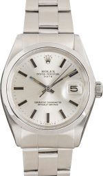 Clean Factory Super Clone Rolex Date 1500 Silver Index 34mm