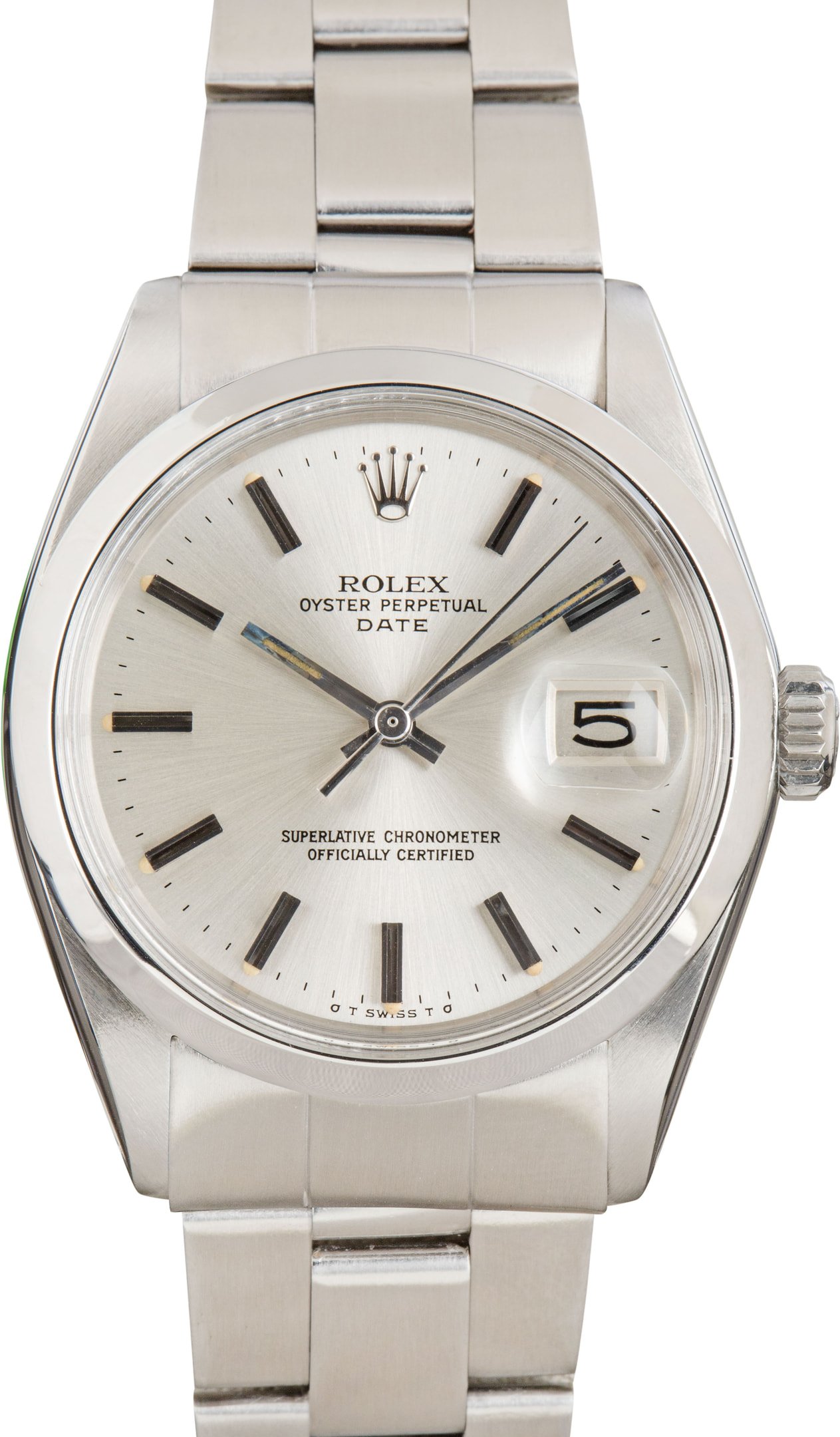 zUsed-Rolex-Date-1500-Silver-Index-Dial-SKU173495 Clean Factory Super Clone Rolex Date 1500 Silver Index 34mm - Image 1