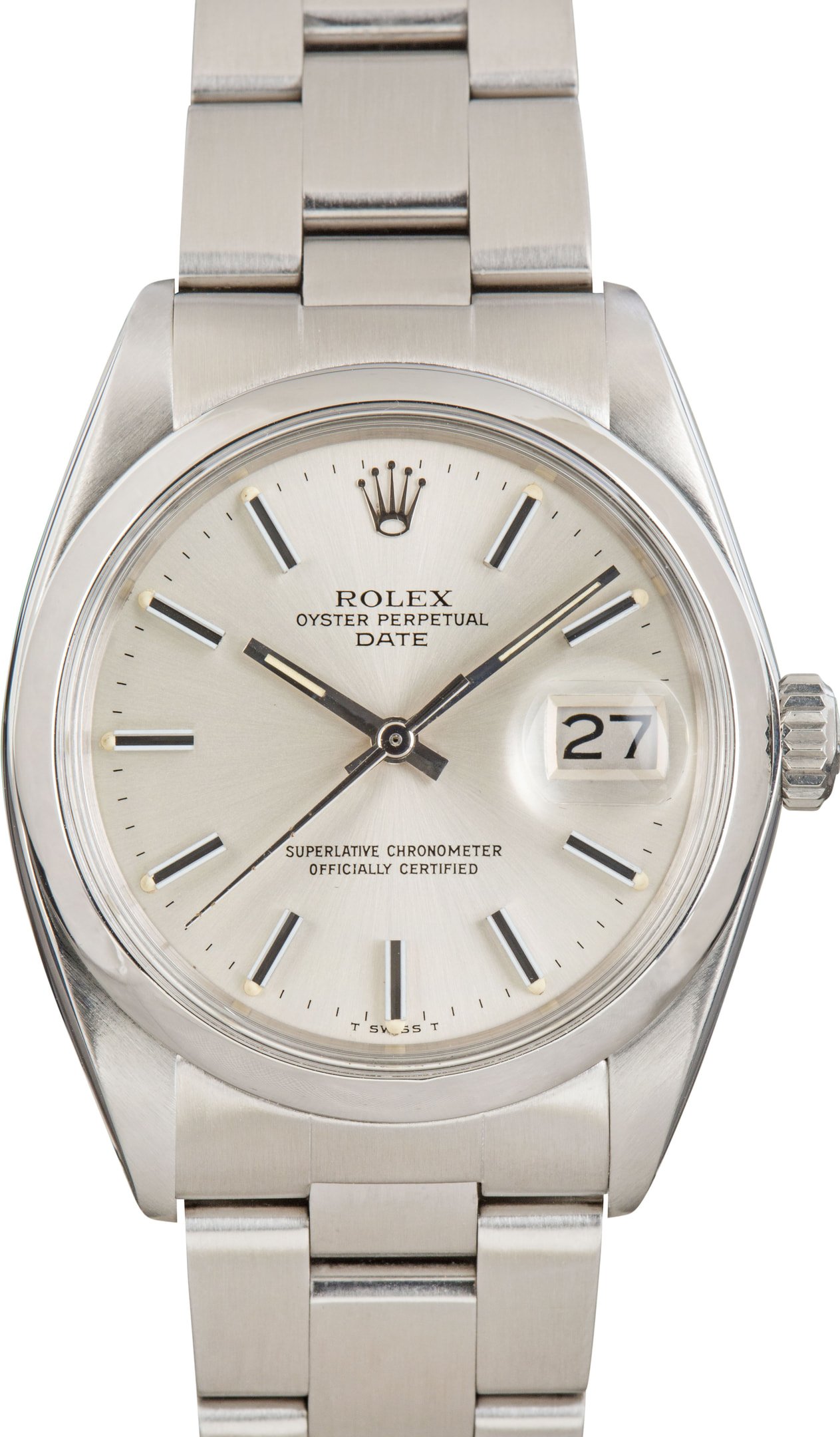 zUsed-Rolex-Date-1500-Silver-Index-Dial-SKU182136 Clean Factory Super Clone Rolex Date 1500 Silver Dial AAA Rep - Image 1