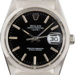 Clean Factory Super Clone Rolex Date 15000 Black Dial AAA