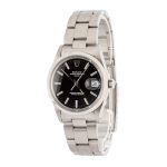 Clean Factory Super Clone Rolex Date 15000 Black Dial AAA - Image 3