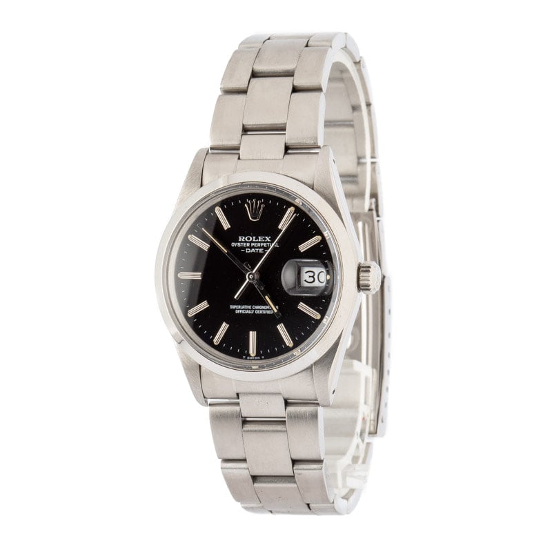 Clean Factory Super Clone Rolex Date 15000 Black Dial AAA