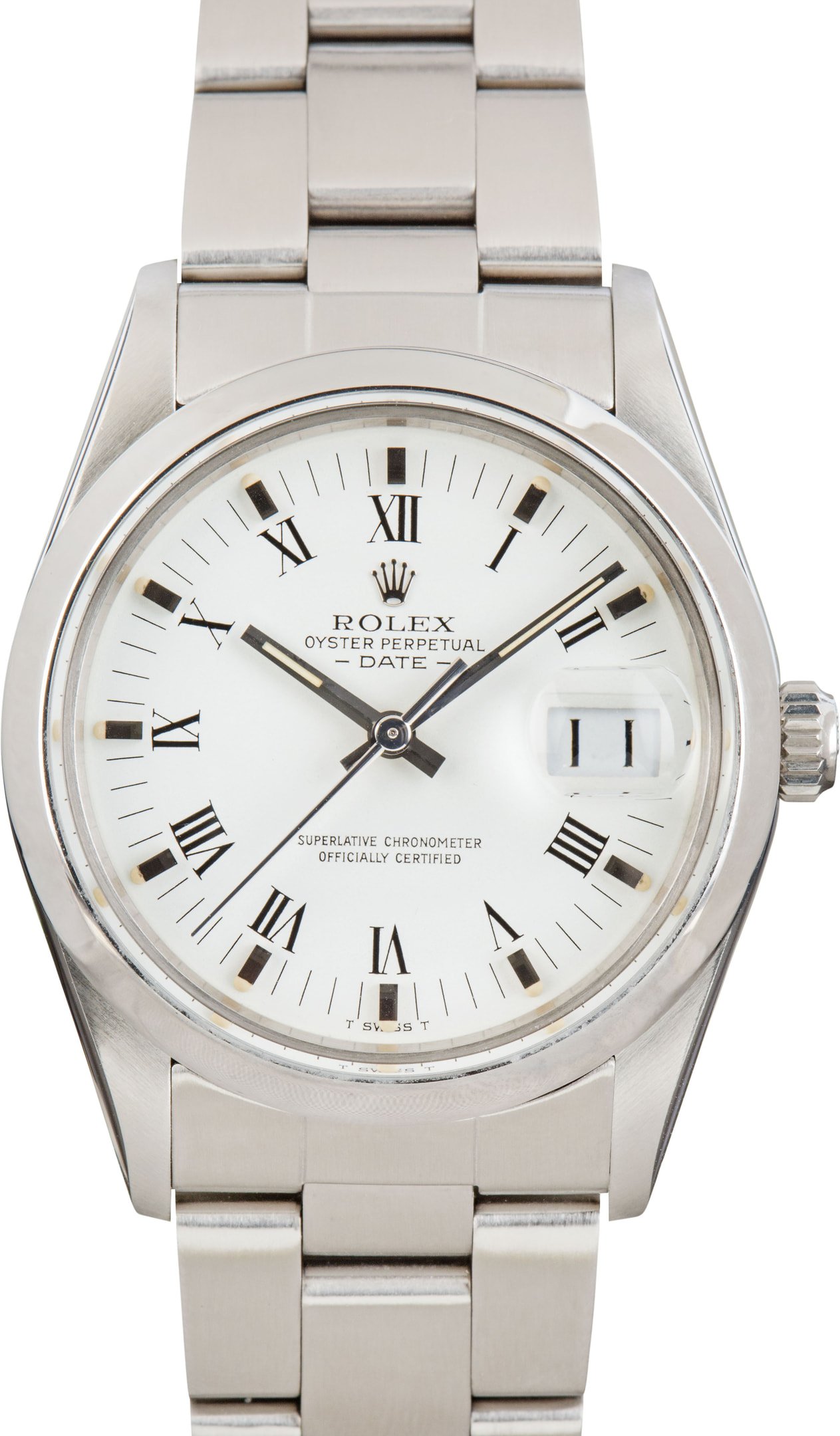 zUsed-Rolex-Date-15000-White-Dial-SKU180460 Clean Factory Super Clone Rolex Date 15000 White Roman Dial - Image 1
