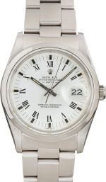 Clean Factory Super Clone Rolex Date 15000 White Roman Dial