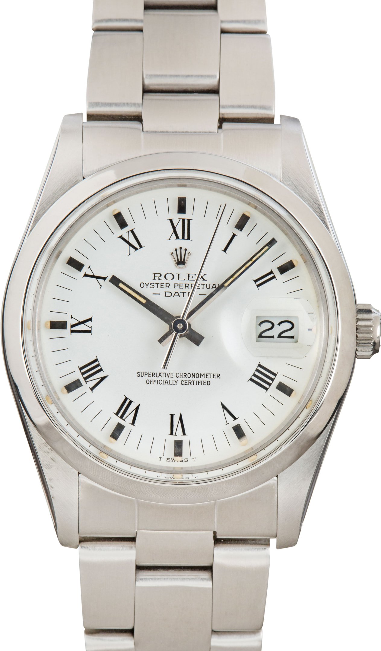 zUsed-Rolex-Date-15000-White-Roman-Dial-SKU173985 Clean Factory Super Clone Rolex Date 15000 White Roman Dial - Image 1