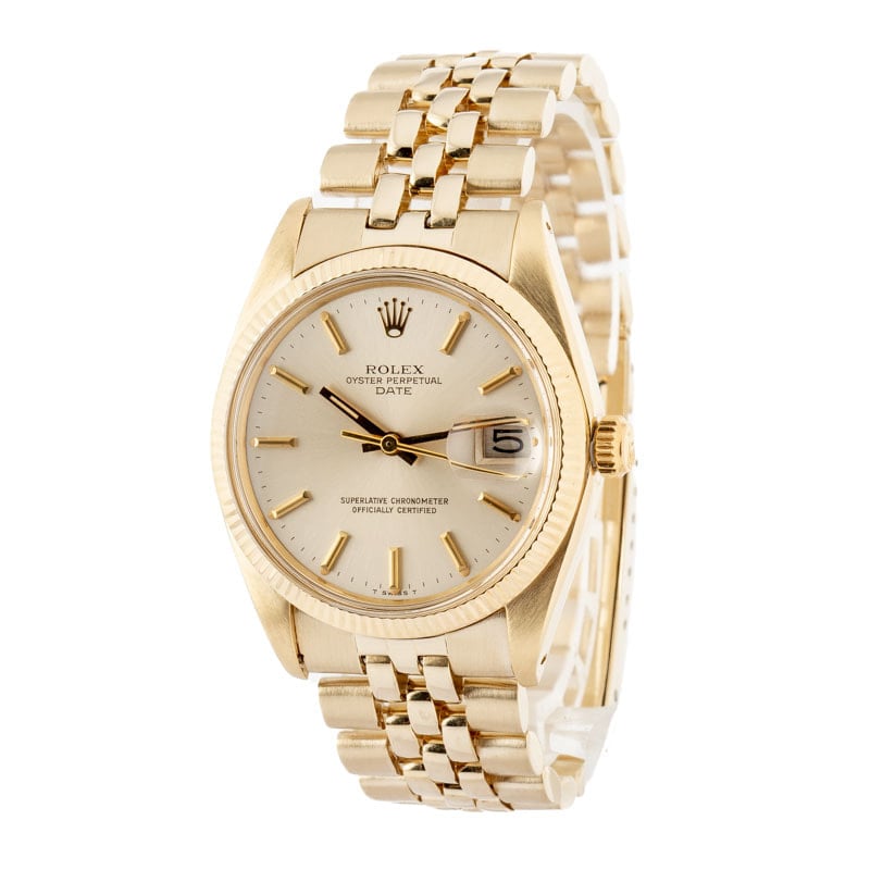Clean Factory Super Clone Rolex Date 1503 14K Gold AAA Rep