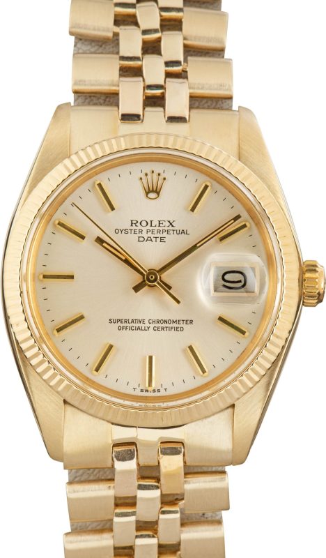 Clean Factory Super Clone Rolex Date 1503 34mm Gold Rep