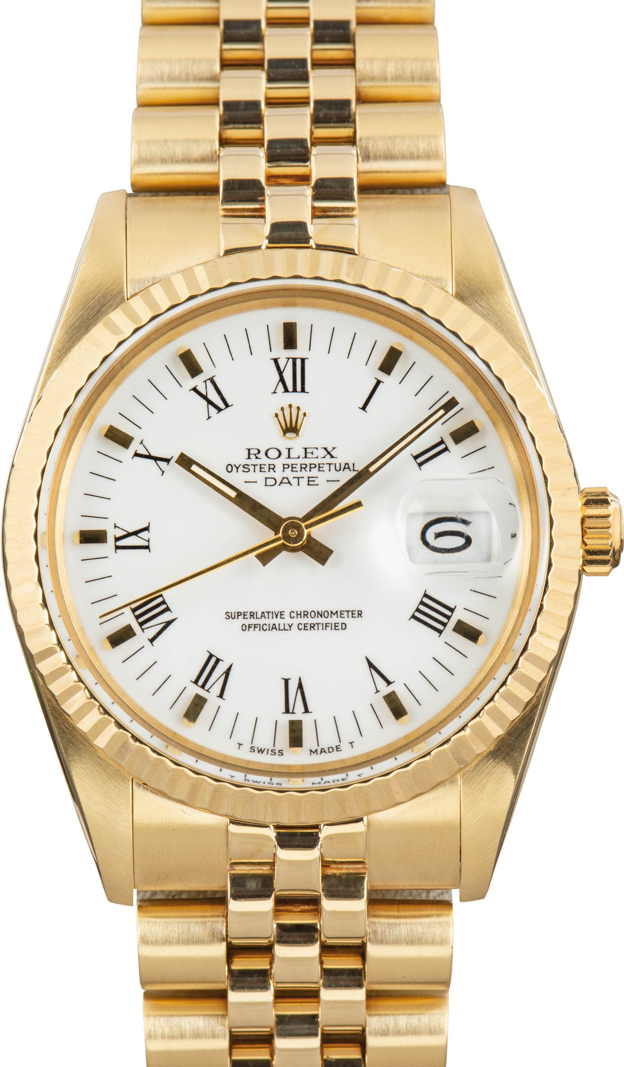 zUsed-Rolex-Date-15037-White-Roman-Dial-SKU183265 Clean Factory Super Clone Rolex Date 15037 White Roman Dial - Image 1