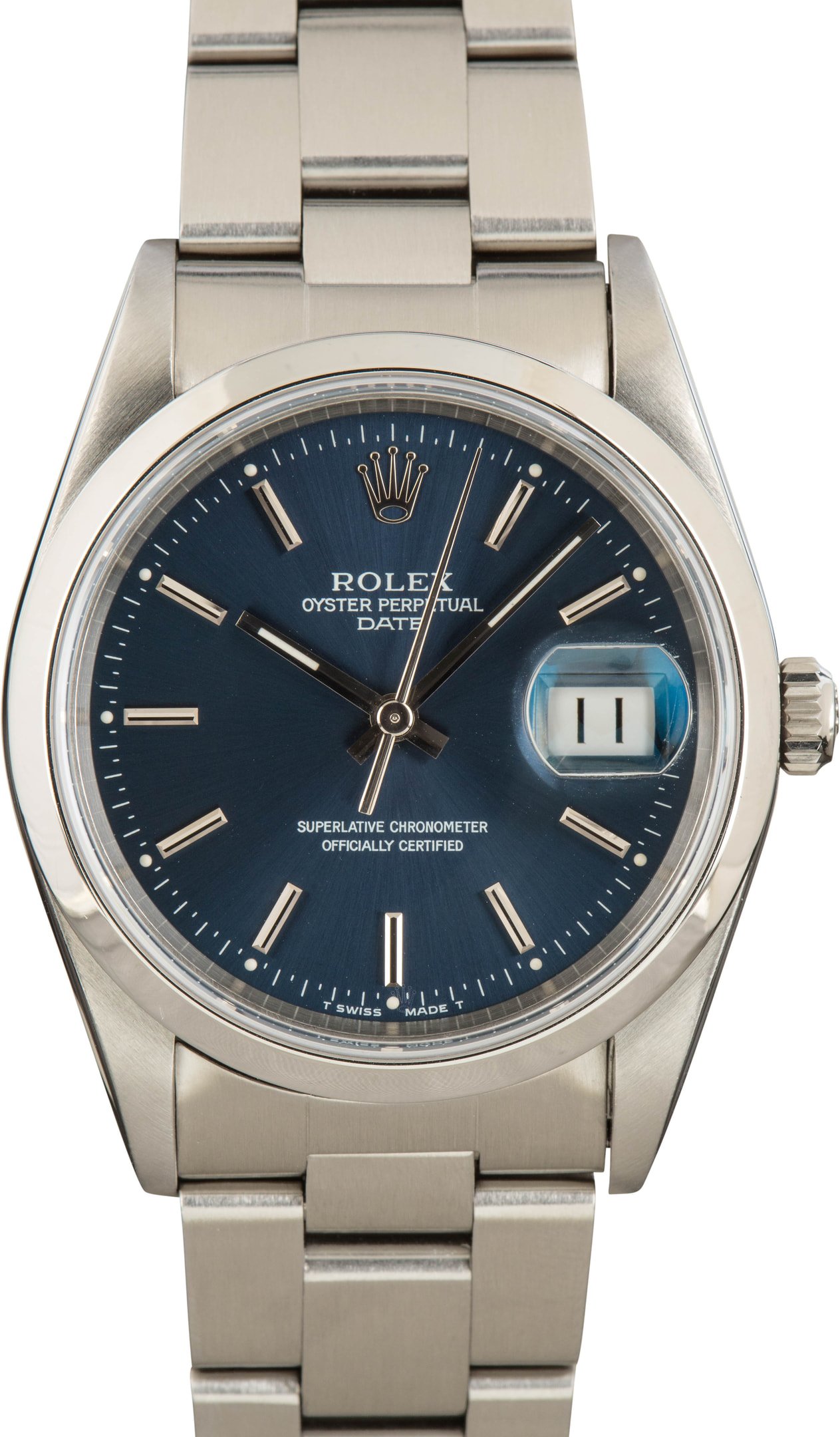 zUsed-Rolex-Date-15200-Blue-Index-Dial-SKU183689-PL Clean Factory Super Clone Rolex Date 15200 Blue Dial 34mm - Image 1