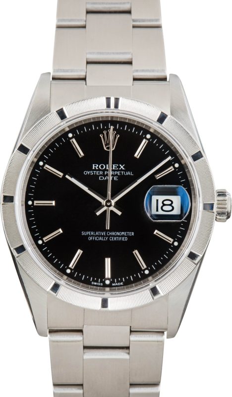 Clean Factory Super Clone Rolex Date 15210 Black 34mm