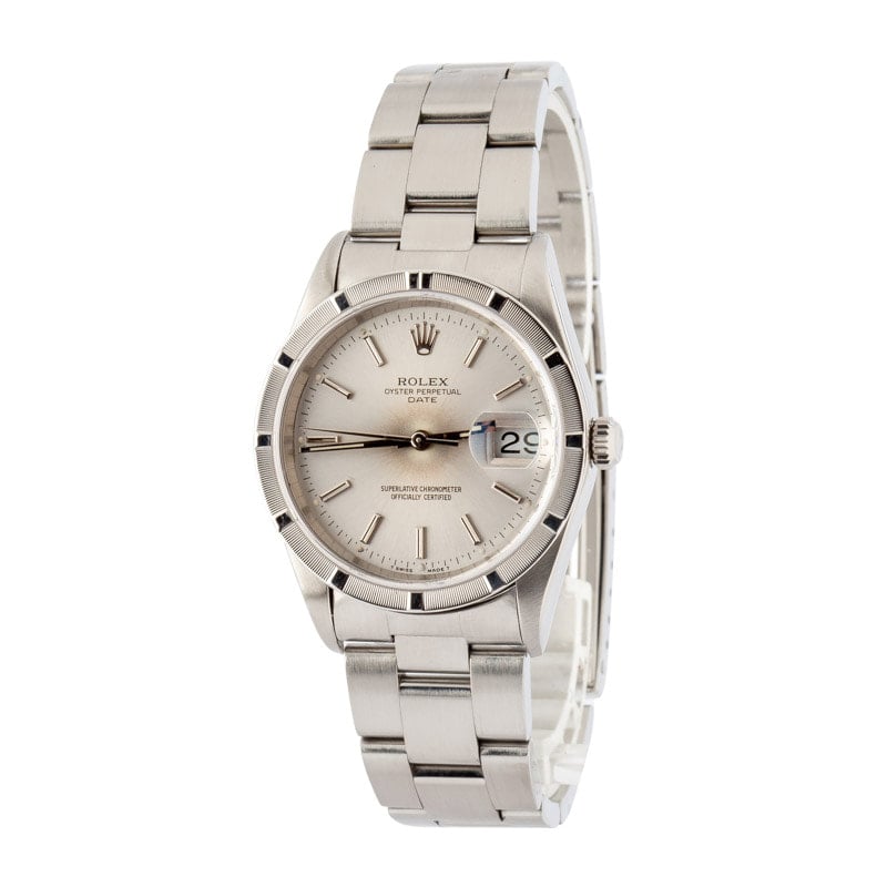 Clean Factory Super Clone Rolex Date 15210 Silver Dial 34mm