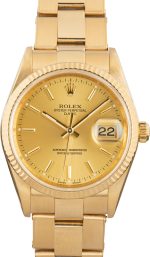 Super Clone Rolex Date 15238 Champagne Dial 34mm Clean Factory
