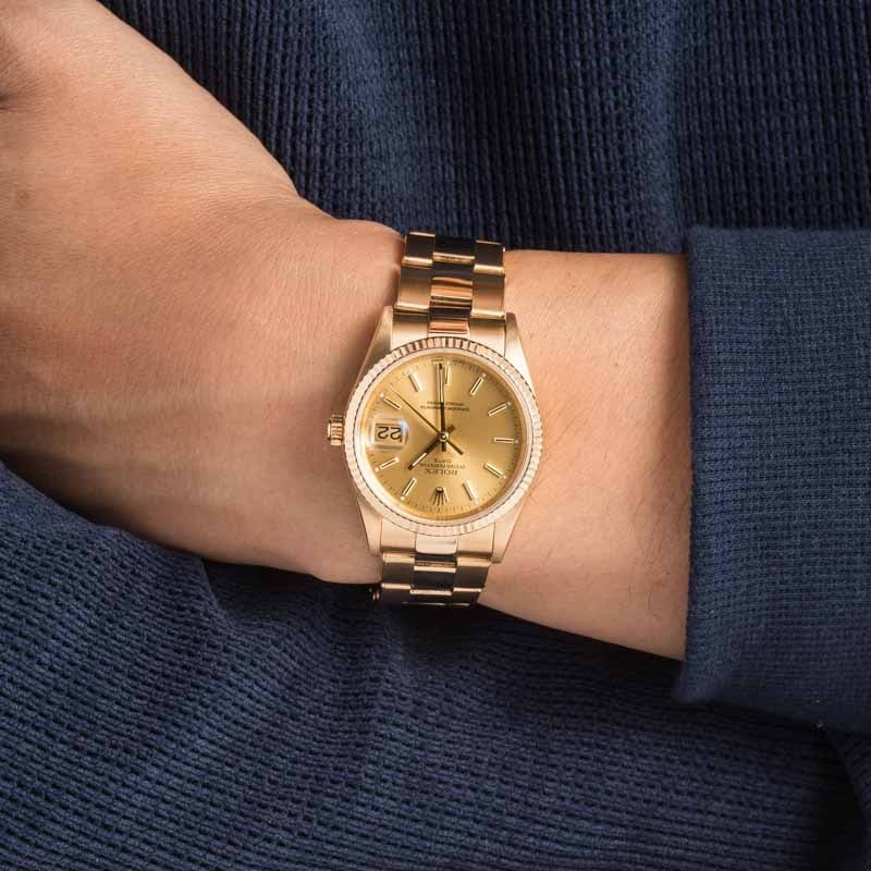 Super Clone Rolex Date 15238 Champagne Dial 34mm Clean Factory