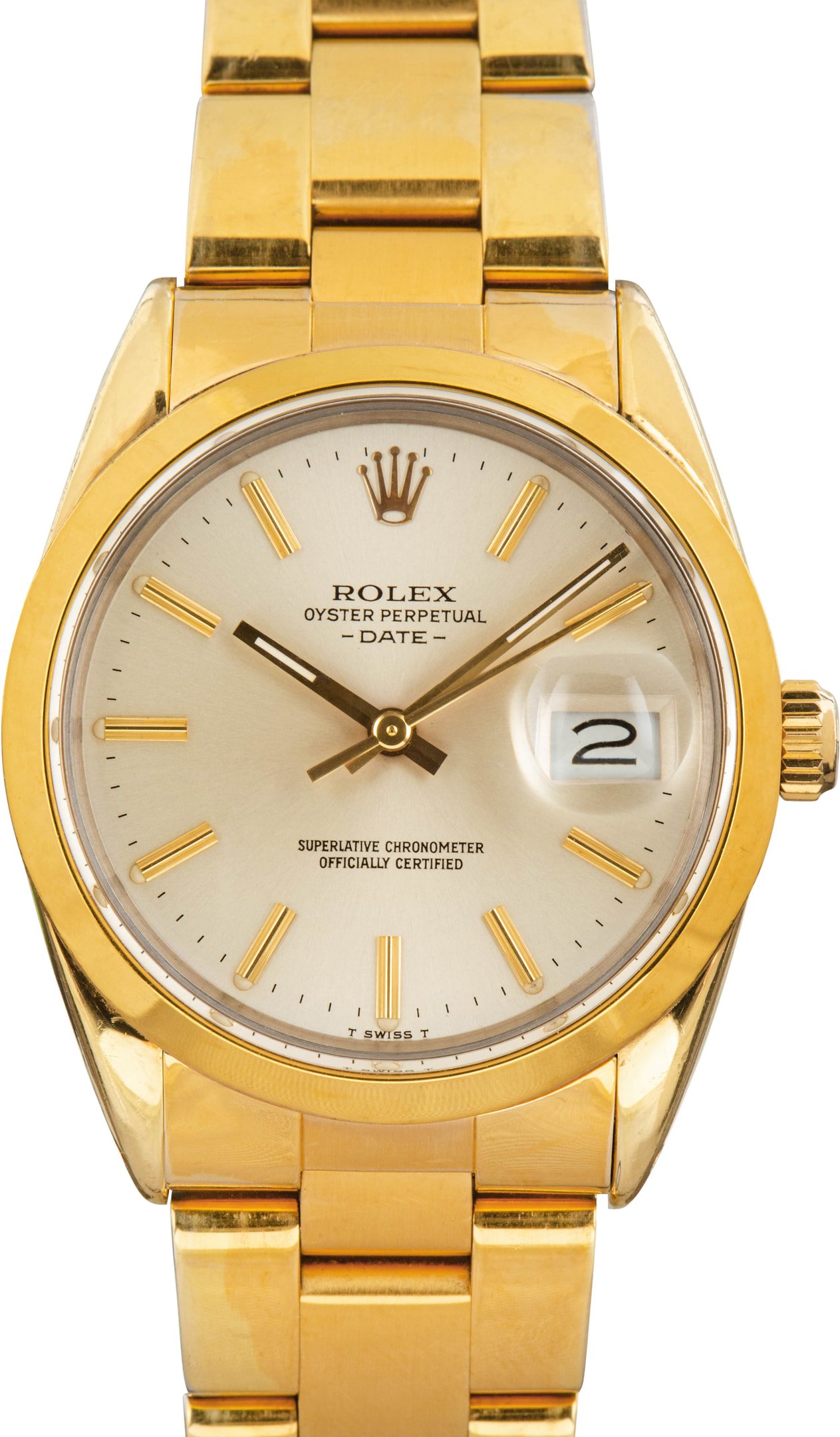 zUsed-Rolex-Date-15505-SKU175663-Silver-Dial Clean Factory Super Clone Rolex Date 15505 Two-Tone 34MM - Image 1